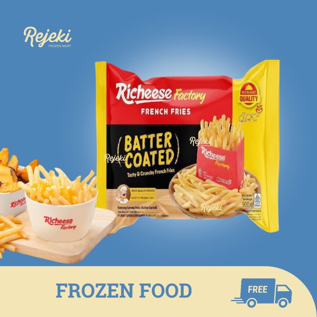 

Richeese Batter Coated French Fries Kentang Renyah 450gr - Rejeki Frozen
