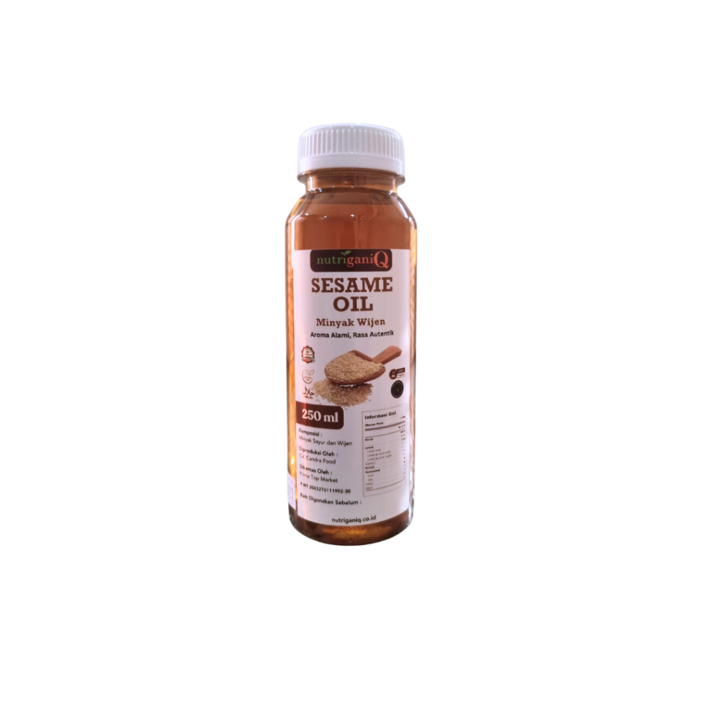 

NutriganiQ Sesame Oil Minyak Wijen dengan Aroma Alami Rasa Natural Cold Pressed 250 ml