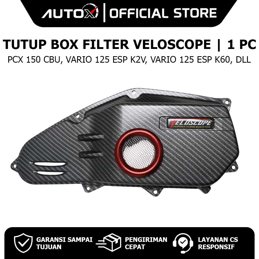 Tutup Box Filter Veloscope Airblade Slim Vario Techno 125 Helm In eSP New LED All Series 150 2015-20