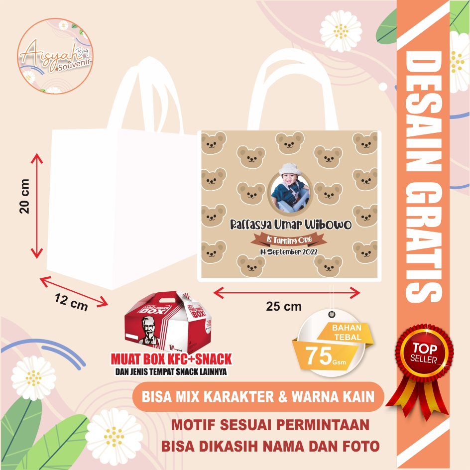 

goodie bag tedy bear / tas ulang tahun tedy bear / tas tedy bear anak / tas bingkisan kado ultah bear / tas ulang tahun bear beruang / tas ultah tema beruang / tas ulang tahun motif beruang / tas souvenir ultah beruang tedy bear / tas lucu tedy bear ultah