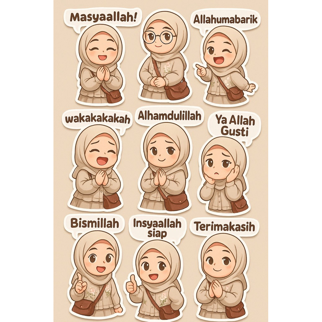 

9 pcs Stiker anime Dekor Jurnal Notebook Scrapbook Lucu