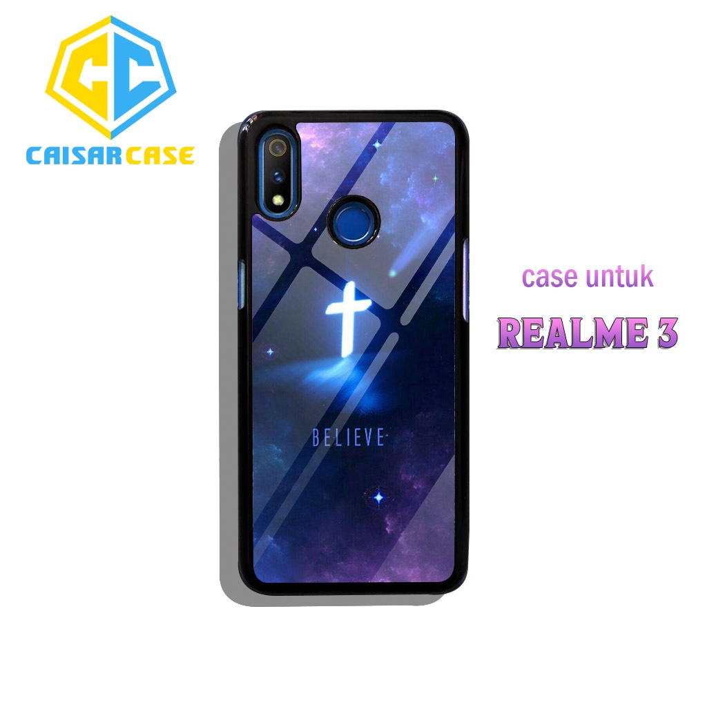 Case Hardcase REALME 3 Case [ SALIB ] GLOSY 2D Case - Casing Handphone Untuk Pria , Wanita , Dewasa 