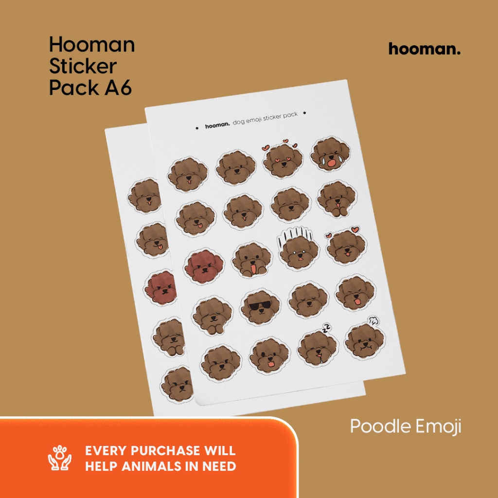 

Hooman Sticker Pack A6 - Poodle Emoji