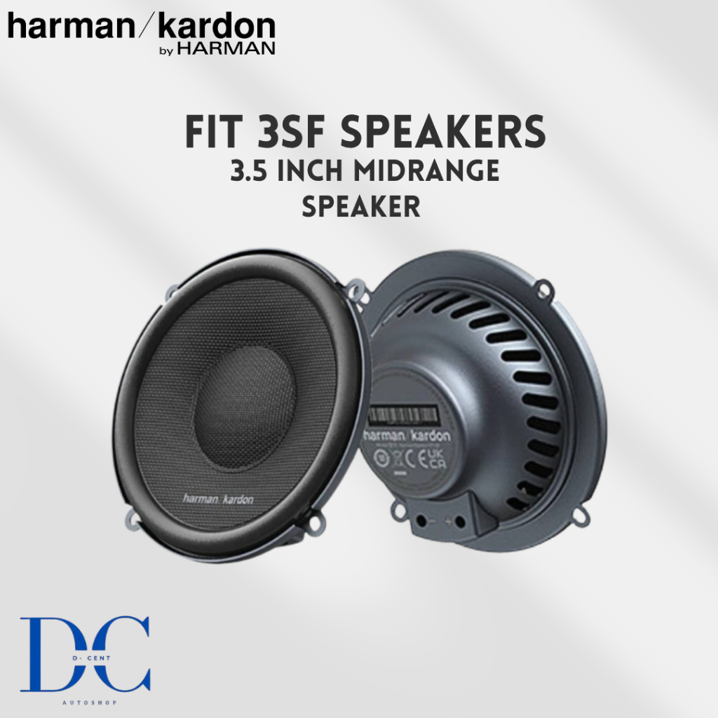 Speaker Midrange Mobil - Harman Kardon Fit 3SF - 3.5 Inch Midrange Speaker - No Grille With Crossove