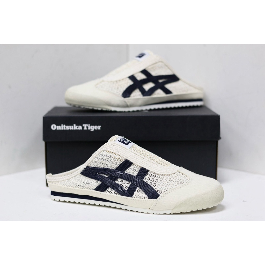 Sepatu Onitsuka Mexico 66 Sabot Cream Navy