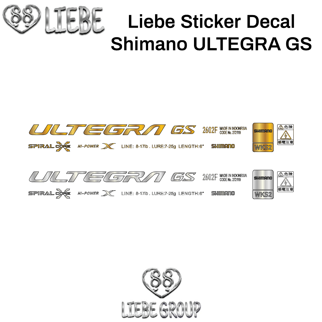 Liebe Sticker Decal Custom Joran Shimano ULTEGRA GS