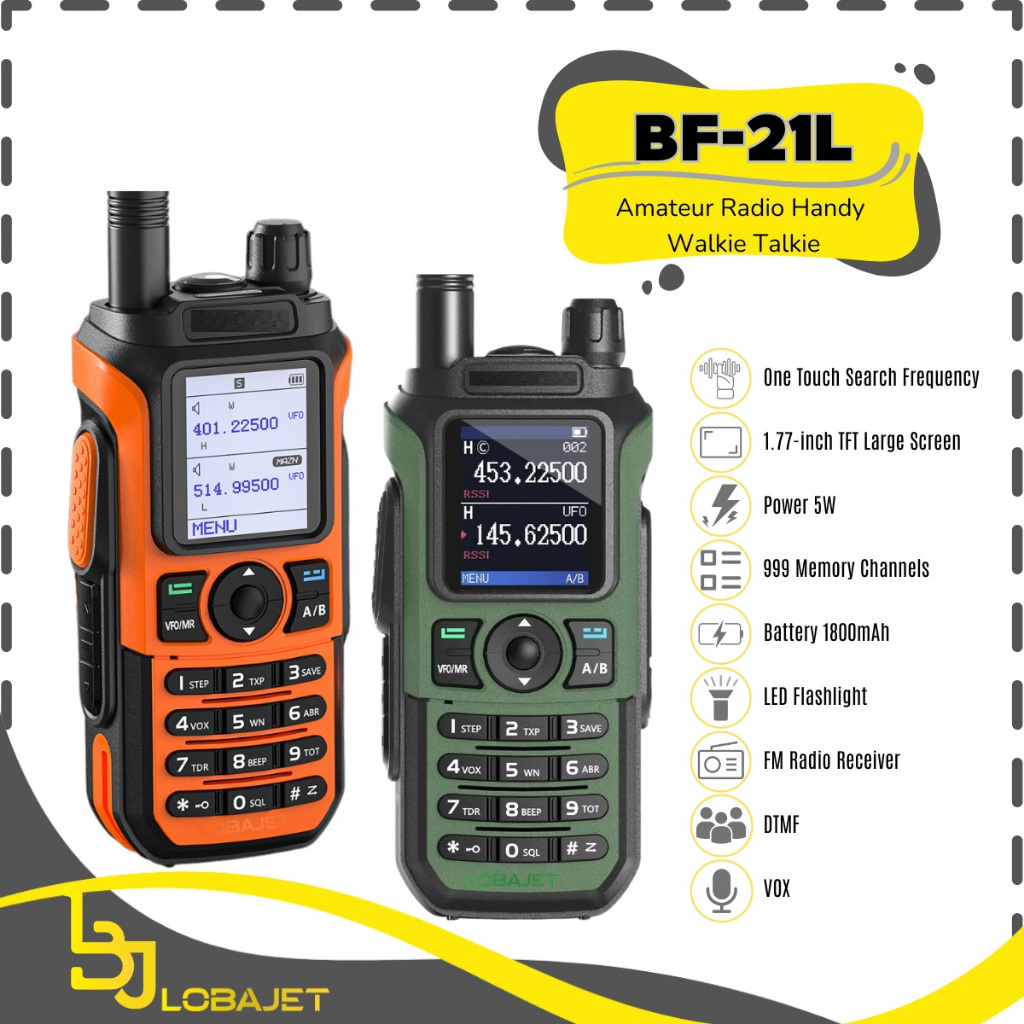 BF-21L - Amateur Radio Handy Walkie Talkie Dual Band 5W Power - Radio Panggil 2 Arah