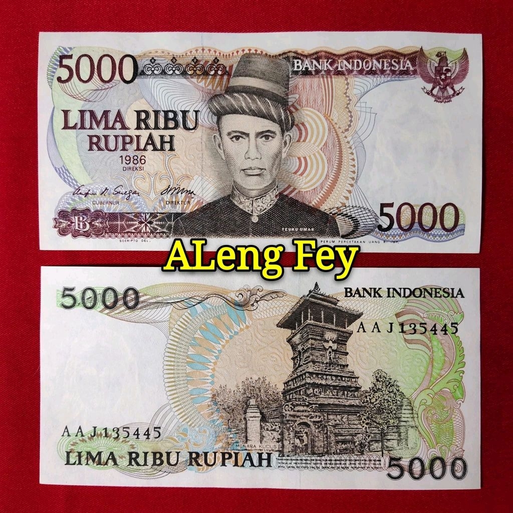 uang kuno 5000 Rupiah Teuku umar 1986