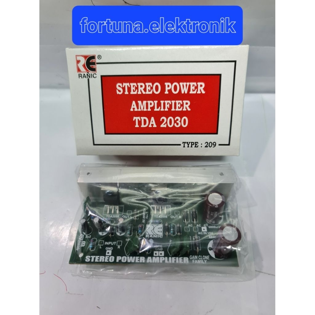 RANIC KIT POWER AMPLIFIER TDA 2030 STEREO TYPE(209)