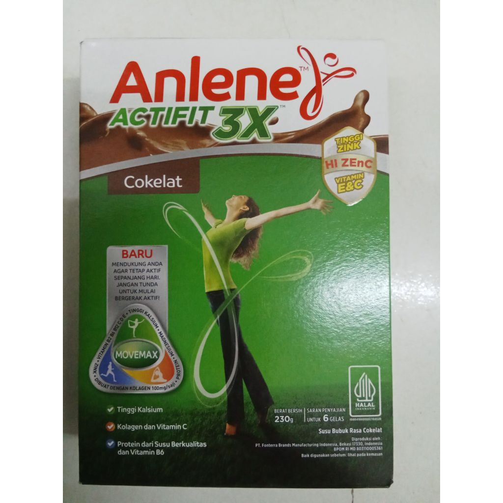 

Anlene actifit 3X coklat 230gr