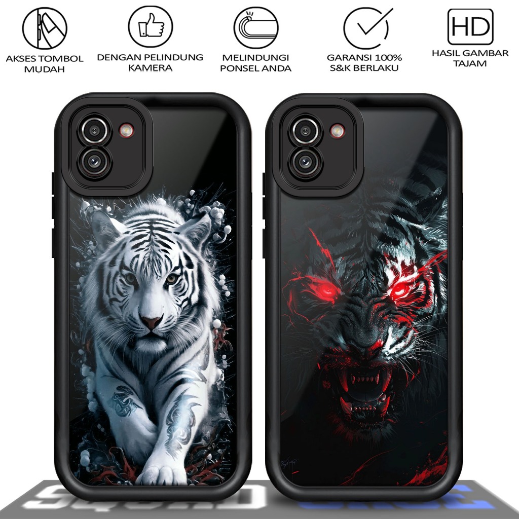 Case Premium Compatible For SAMSUNG A03  Motif [ MACAN ] Casing Softcase Glossy Anti jamur