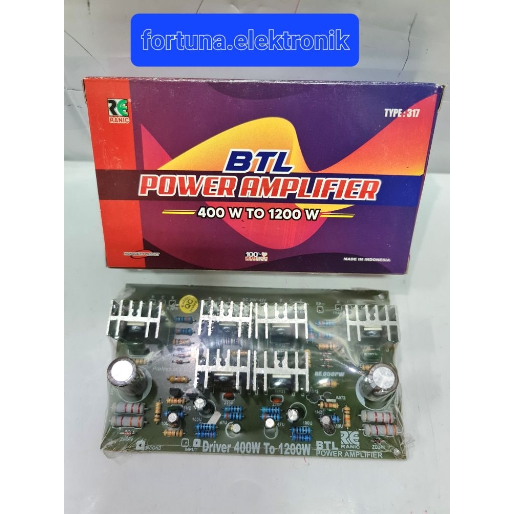 RANIC KIT DRIVER BTL 400 TO 1200W TYPE(317)MODUL AMPLIFIER MONO