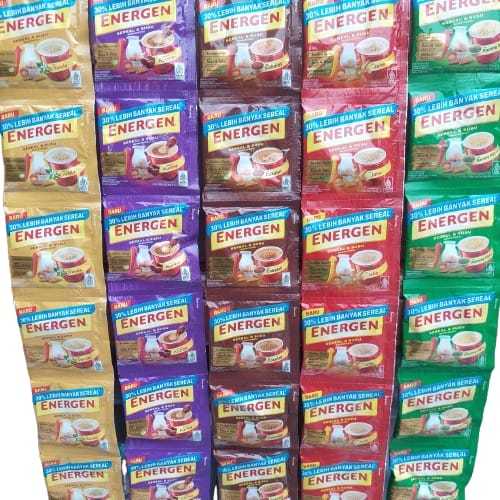 

Energen sereal dan susu 1 renceng isi 10 sachet