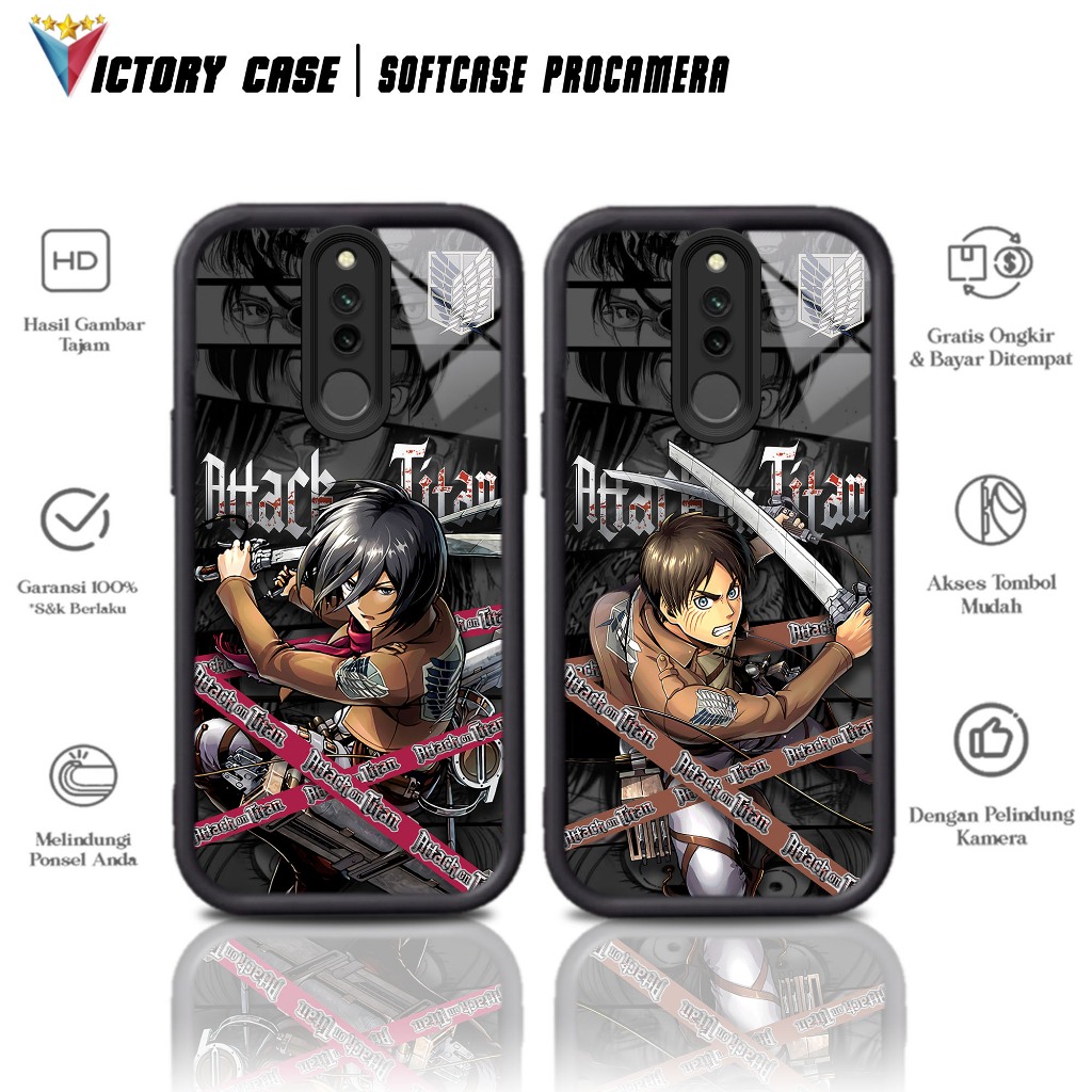Case Premium Compatible For REDMI 8 Motif [ AOT ] Casing Softcase Glossy Anti Jamur
