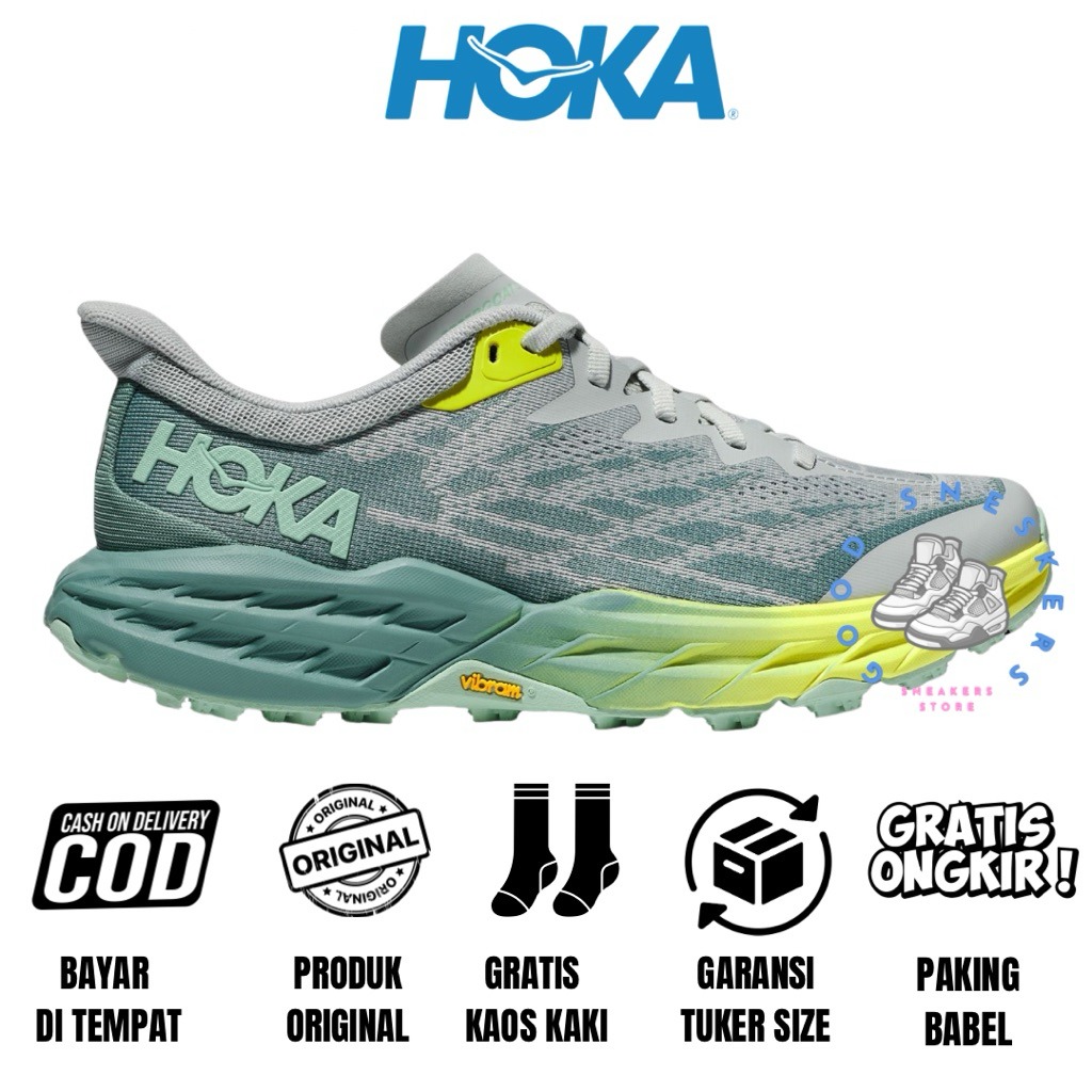 Sepatu Running Trailrun Hiking Hoka Original Hoka Speedgoat 5 Mercury Trellis