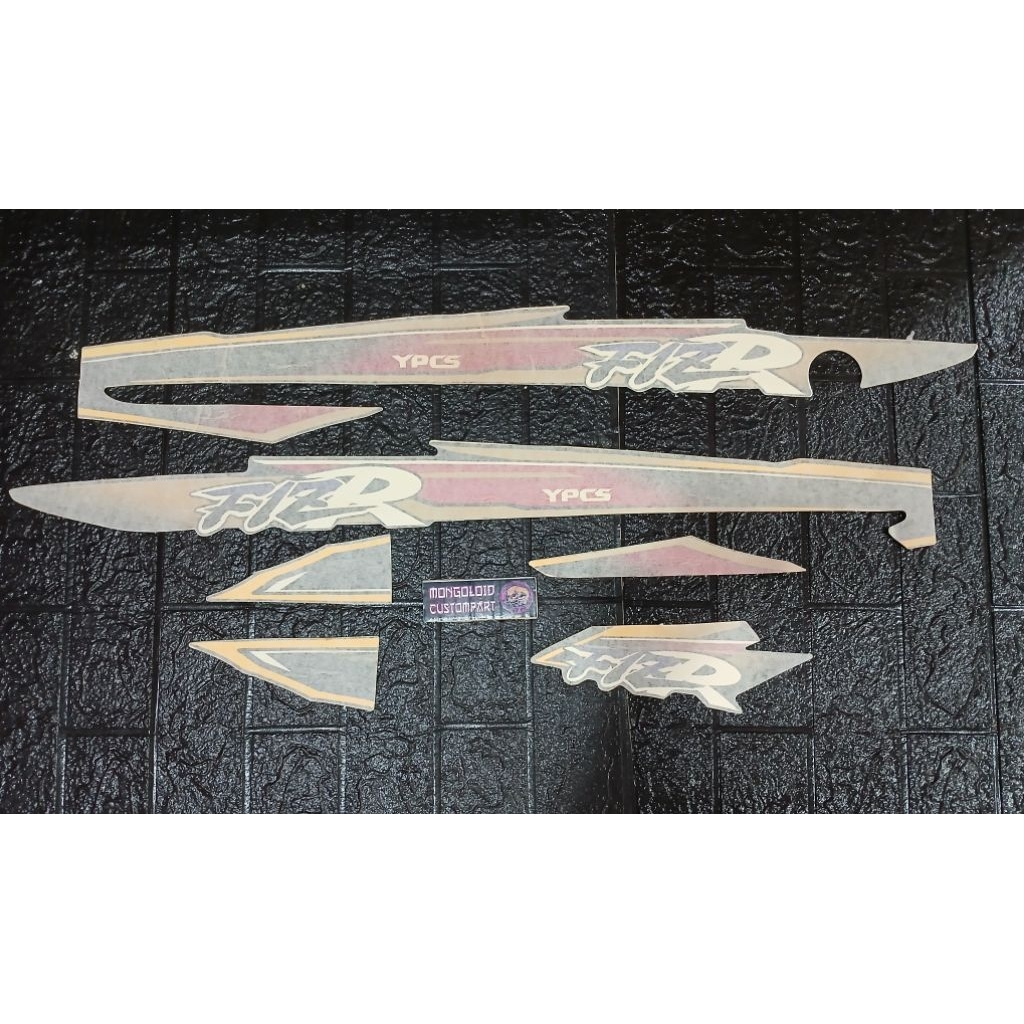 copy original Striping sticker stiker lis polet yamaha FIZR FIZ R tahun 1997 97 warna hitam
