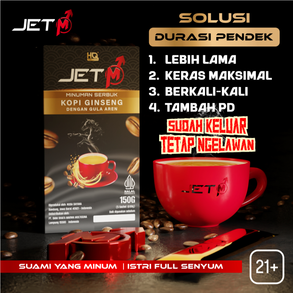 

Kopi Jet M - Bukan Kopi Biasa - Kopi Herbal Stamina Pria 5 Bungkus