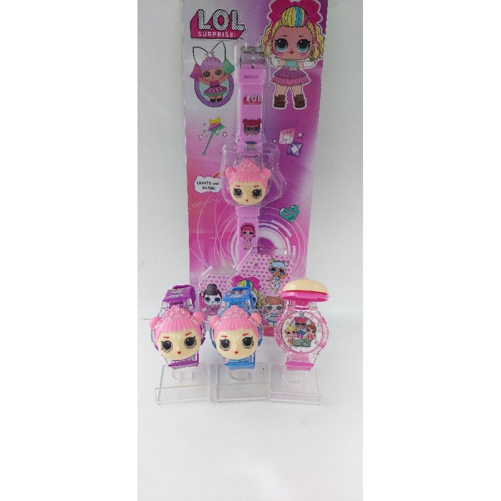 JAM TANGAN ANAK ANAK CEWEK LOL BOX DIGITAL BUKATUTUP LAMPU MUSIK TERBARU