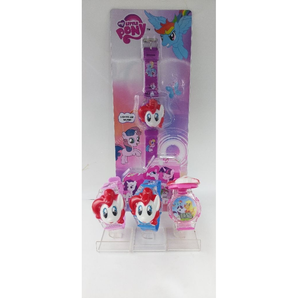 JAM TANGAN ANAK ANAK CEWEK LITLE PONY BOX DIGITAL BUKATUTUP LAMPU MUSIK TERBARU