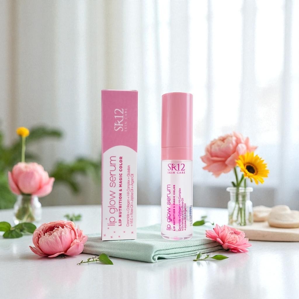 Lip Glow Serum Bibir SR12 Skincare | Lipstik Pelembab Bibir Alami Serum Pemerah Bibir