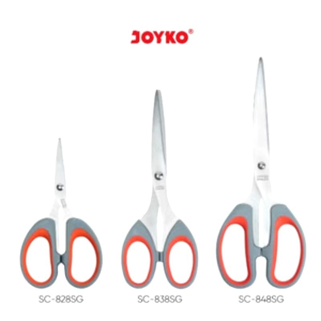 

JOYKO 828SG 838SG 848SG SOFT GRIP SCISSOR GUNTING PEGANGAN KARET LEMBUT