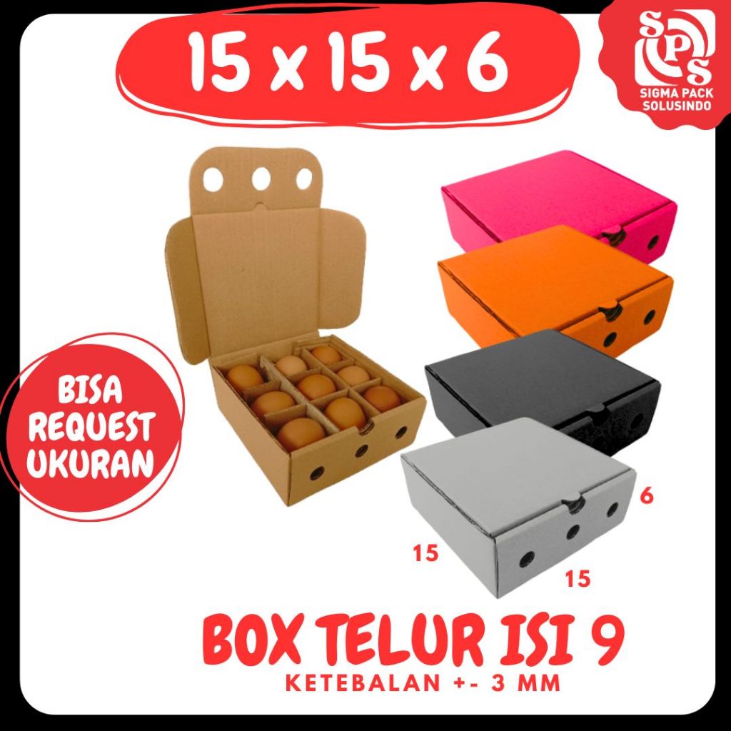 

Kardus 15x15x6 LD Box telur 15x15x6 LD Dus Telur Isi 9 15x15x6 LD Kotak Endog Asin Tray Zigma Shop