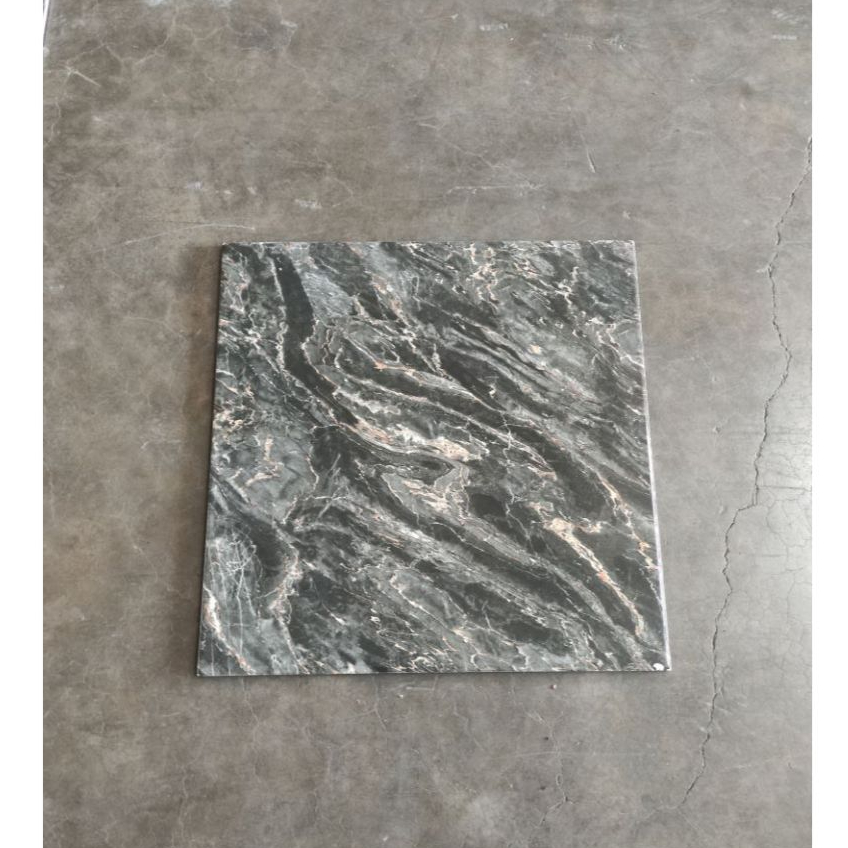 Keramik Lantai Ukuran 40x40 Boston Black Keramik Lantai Glossy Bermotif