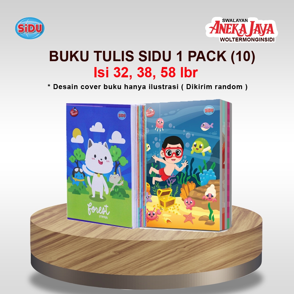 

BUKU TULIS SIDU 1 PACK (10 BUKU) ISI 32 LEMBAR/38 LEMBAR/58 LEMBAR