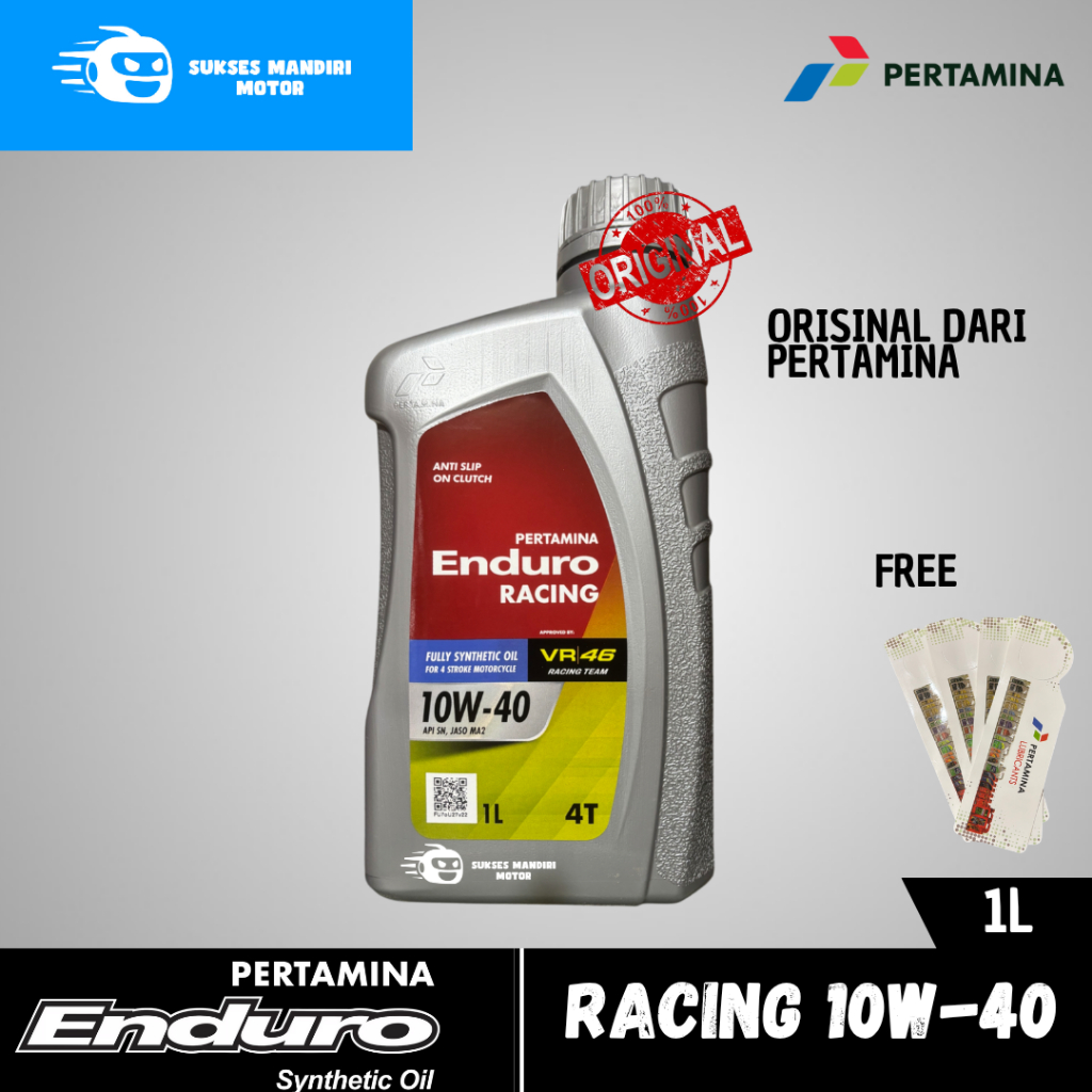 Oli Mesin Enduro Racing 10W-40 Untuk Motor Sport - Oli 100% Original Pertamina