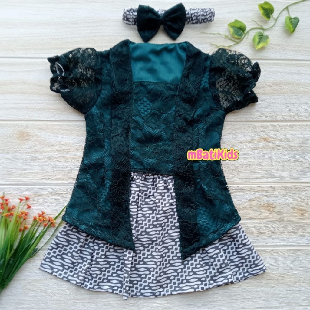 KEBAYA KUTUBARU ANAK PEREMPUAN / SETELAN KEBAYA KUTUBARU BALITA / SETELAN KEBAYA KUTUBARU ANAK PEREM