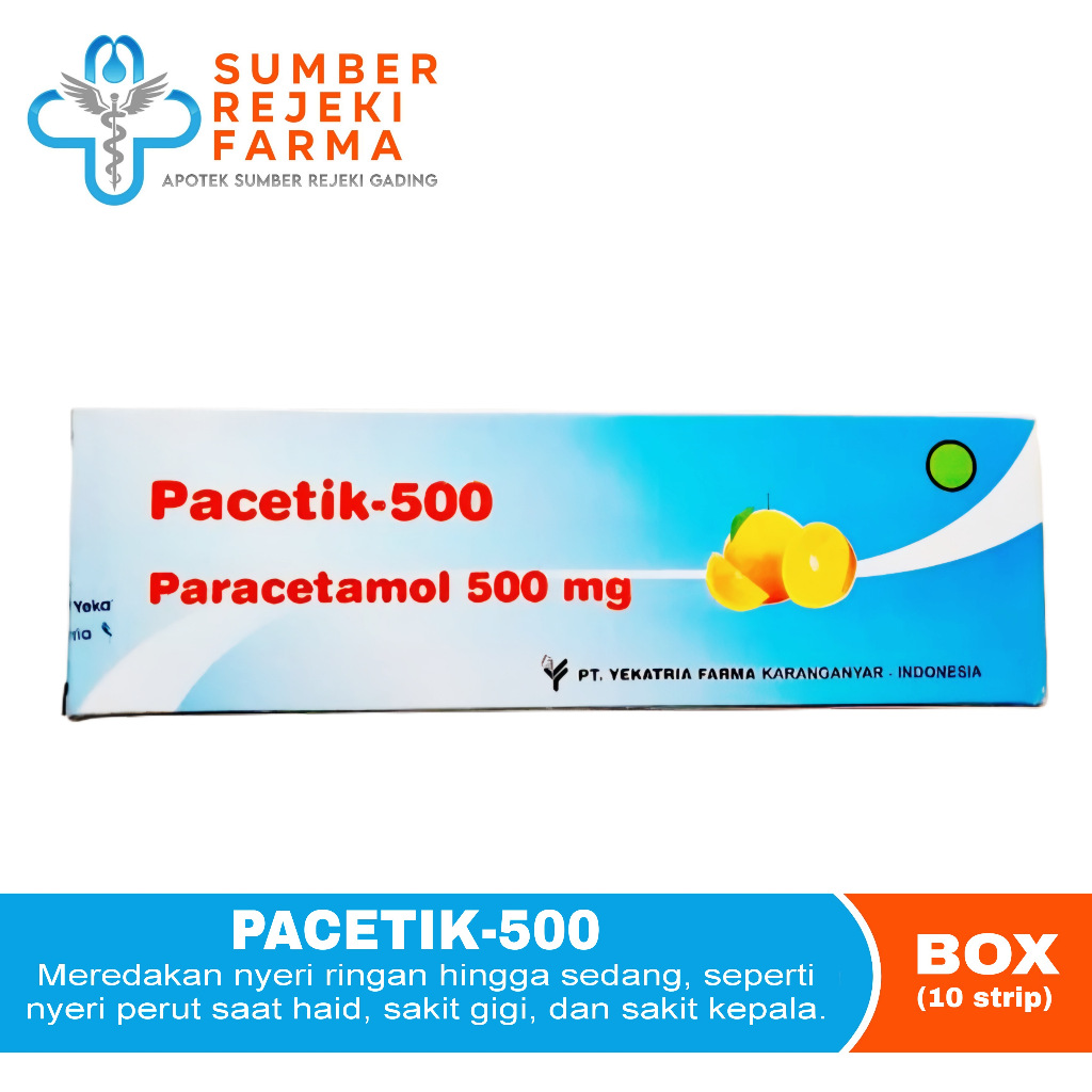 Pacetik 500 mg Paracetamol (BOX10 STRIP )