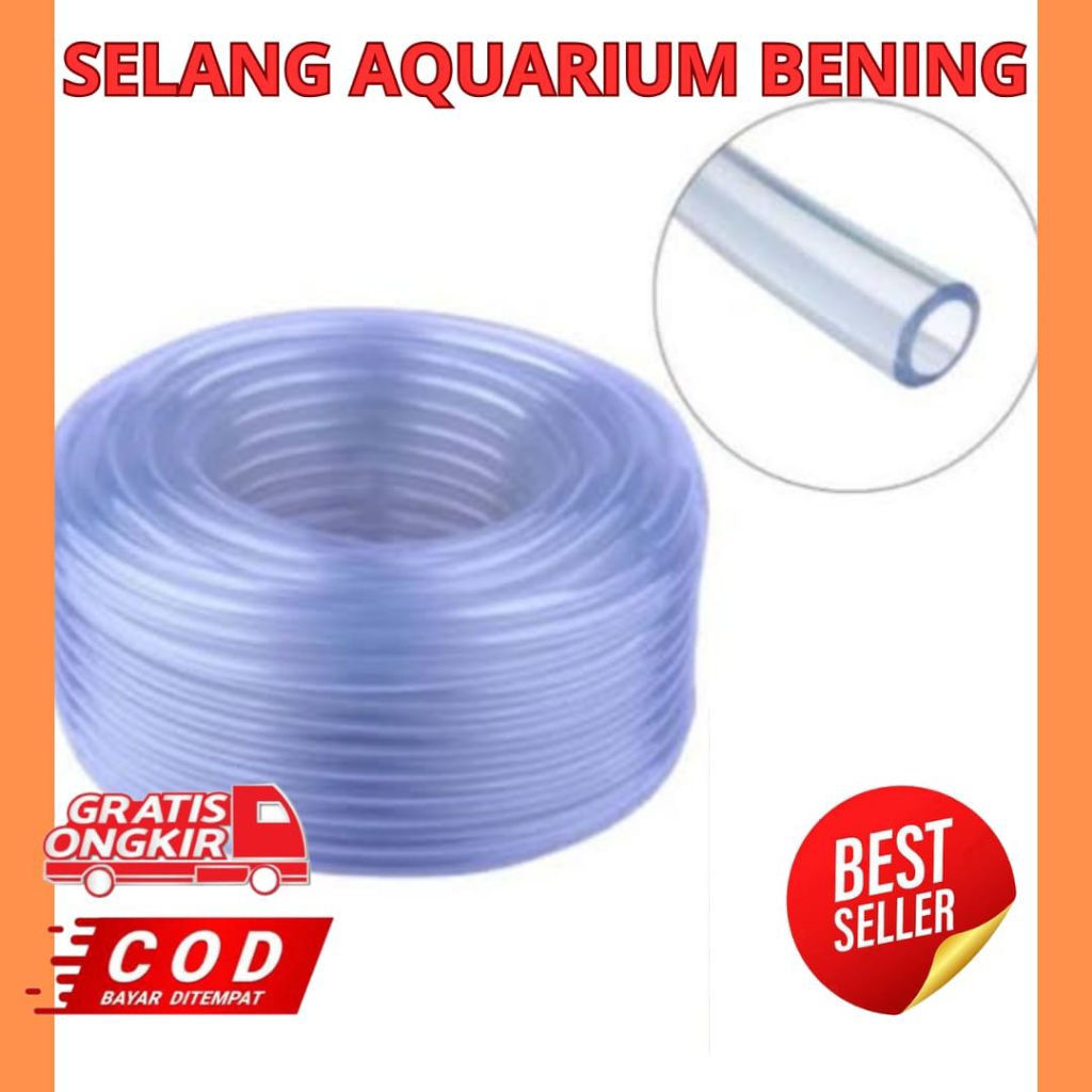 Selang Aerator Bening - Solusi Oksigen Terbaik untuk IkanSelang Aerator/Oksigen Ikan - 1 Meter
