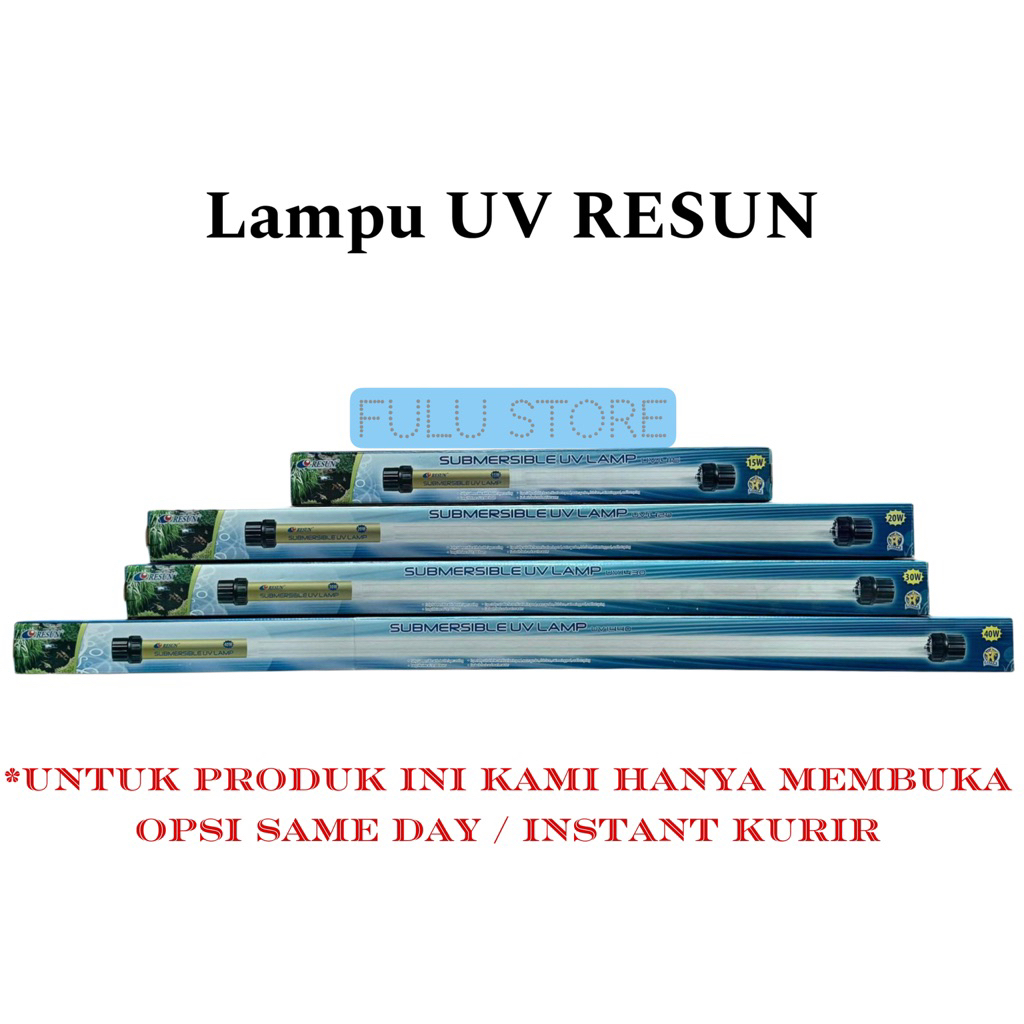 RESUN Submersible UV 1415 1420 1430 1440 Lampu UV Celup Kolam Aquarium Ikan