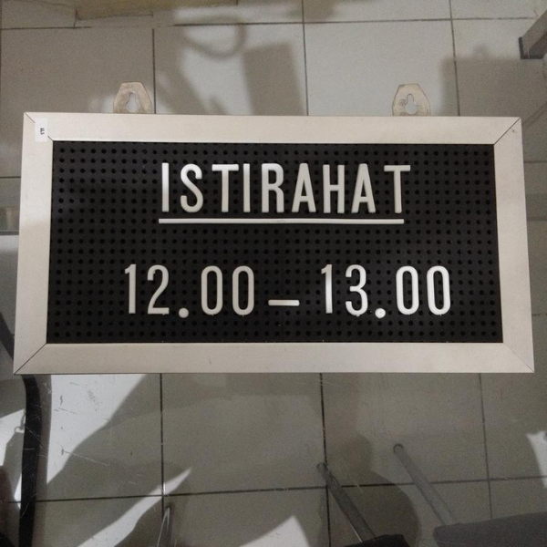 

PAPAN BUKA TUTUP/OPEN CLOSE BOARD/ MOVITEX ( ISTIRAHAT )