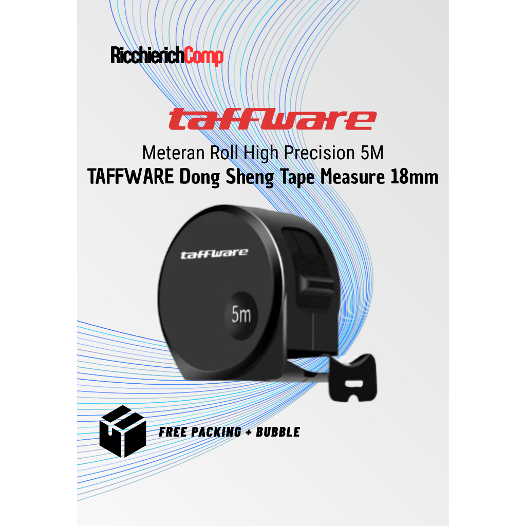 Meteran Roll High Precision 5M | TAFFWARE Dong Sheng Tape Measure 18mm
