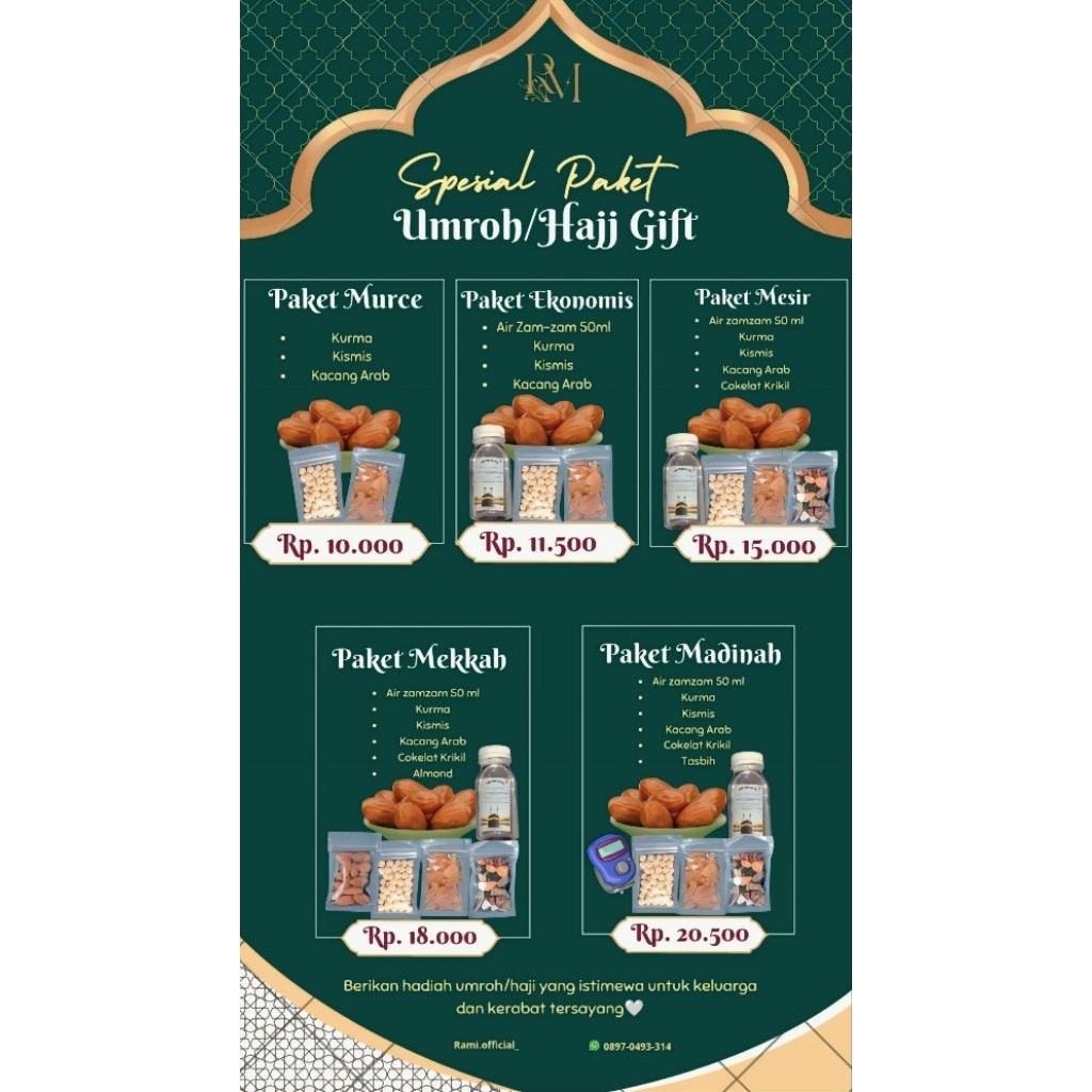 

Oleh oleh Umroh dan Haji | Haji dan Umroh Gift By Rami