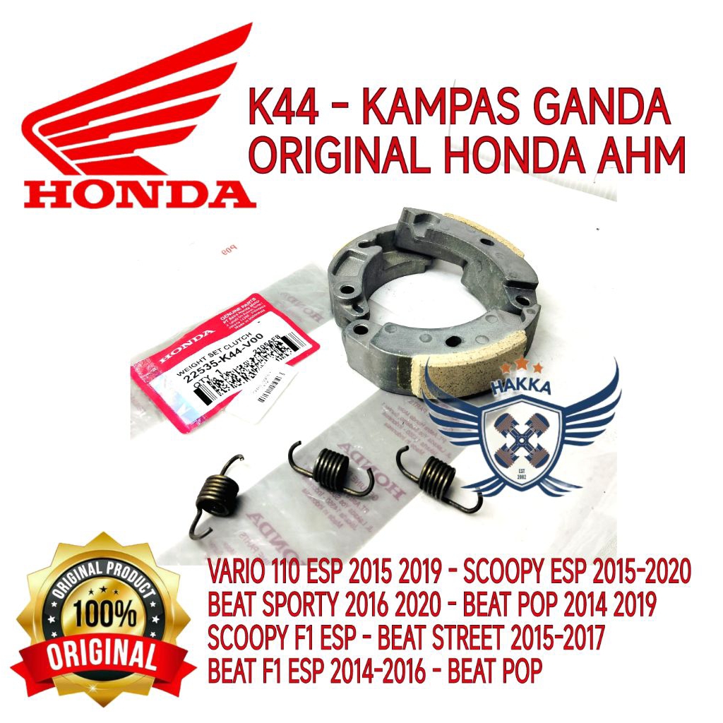 K44 ORIGINAL KAMPAS GANDA HONDA VARIO 110 ESP 2015-2019, KAMPAS GANDA SCOOPY ESP 2015-2020, KAMPAS G