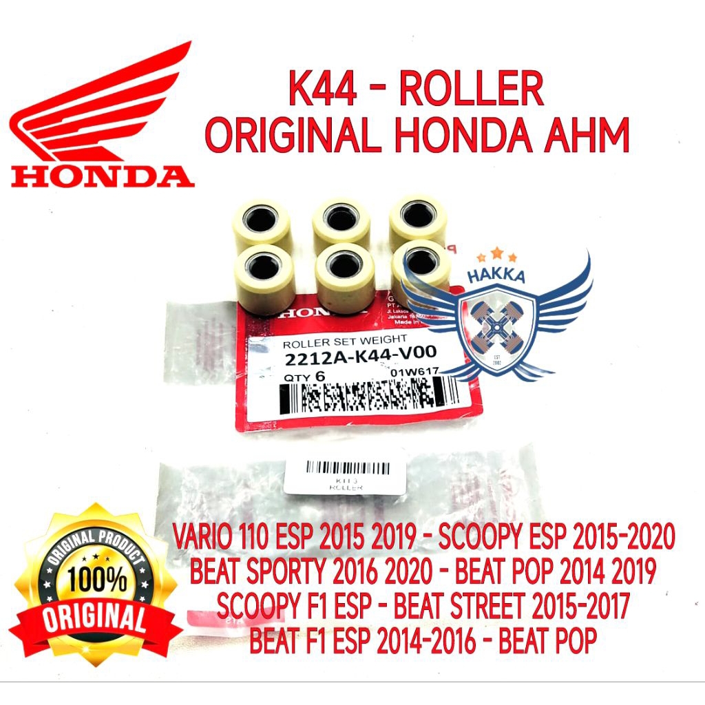 K44 ORIGINAL ROLLER HONDA VARIO 110 ESP, ROLLER HONDA SCOOPY ESP, ROLLER HONDA BEAT SPORTY, ROLLER H
