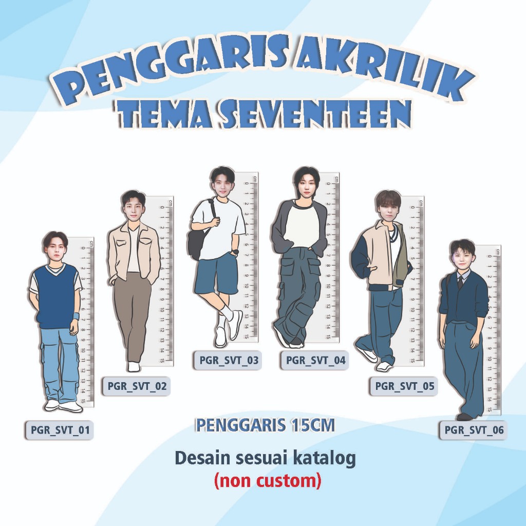 

PENGGARIS UNIK VIRAL LUCU - PENGGARIS AKRILIK KPOP- Group SEVENTEEN- kode PGR_SVT