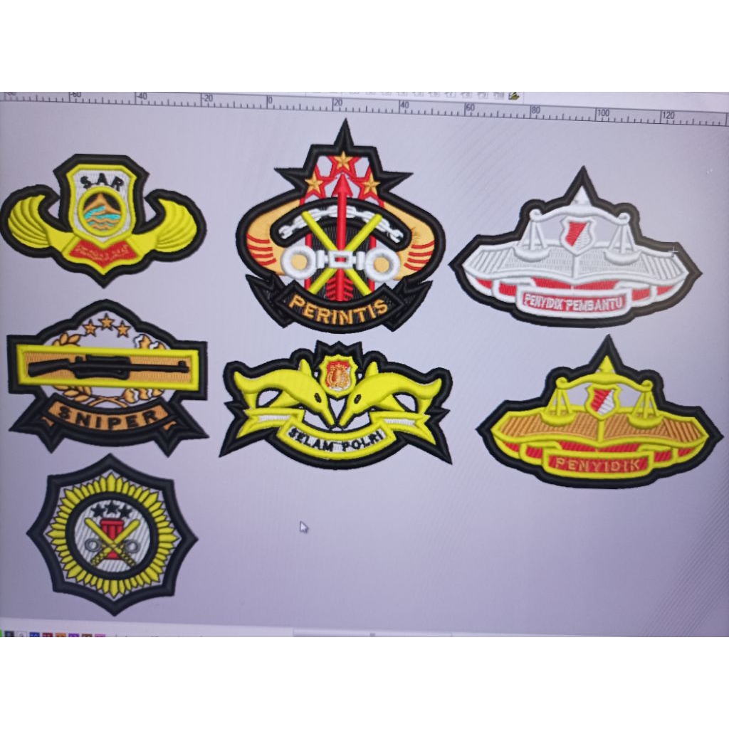 WING BRIVET POLRI LIS HITAM TIMBUL