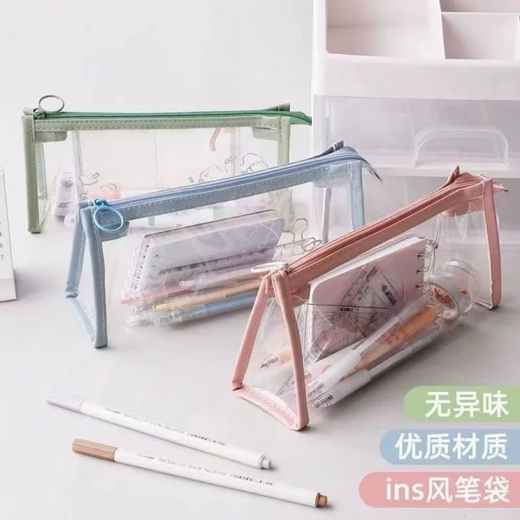 

[ KAWAIISTUFF ] Tempat Pensil Transparant | Kotak Pensil Aestetic | Pouch Serbaguna