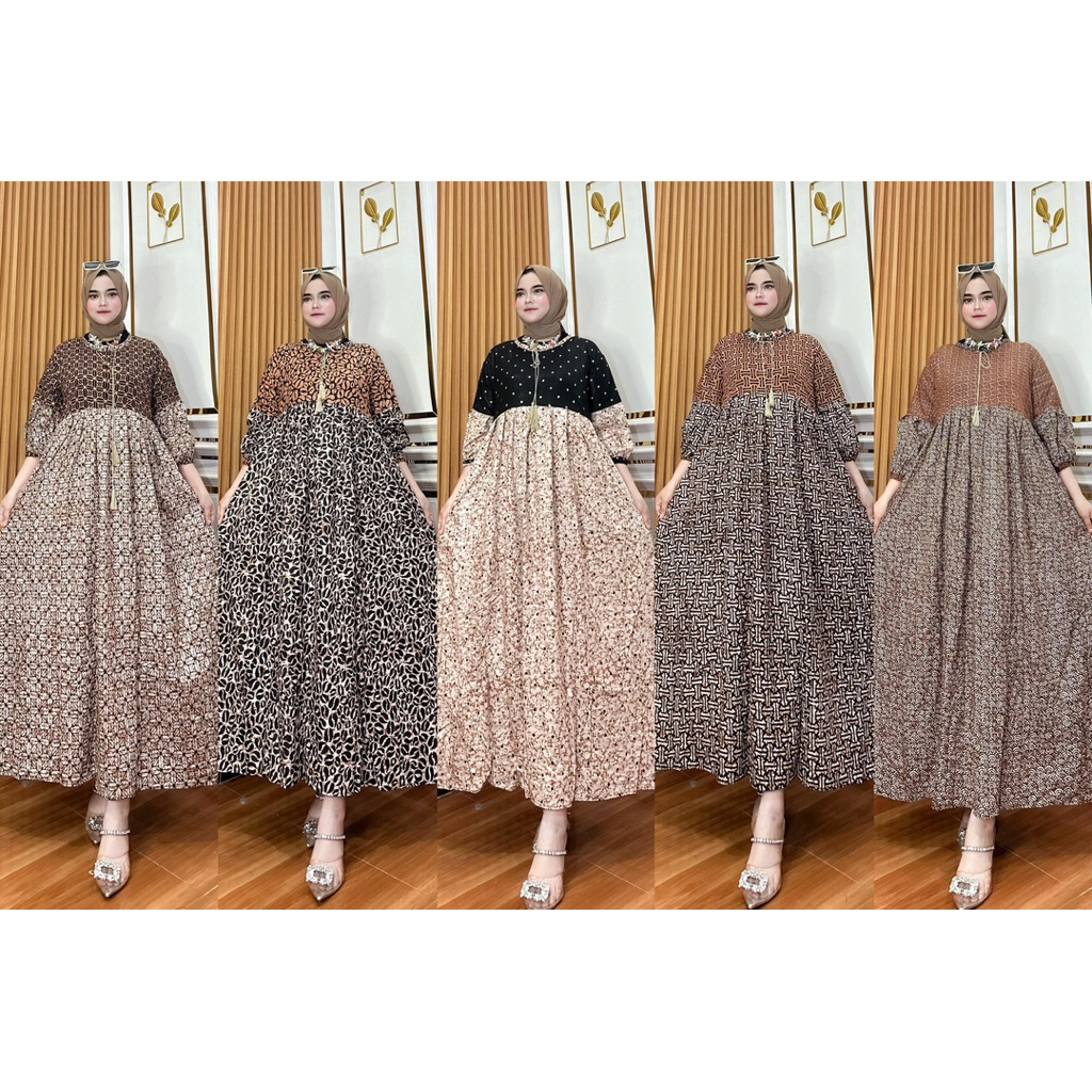 gamis tali lonceng | gamis kekinian viral model dan motif terbaru buat kondangan