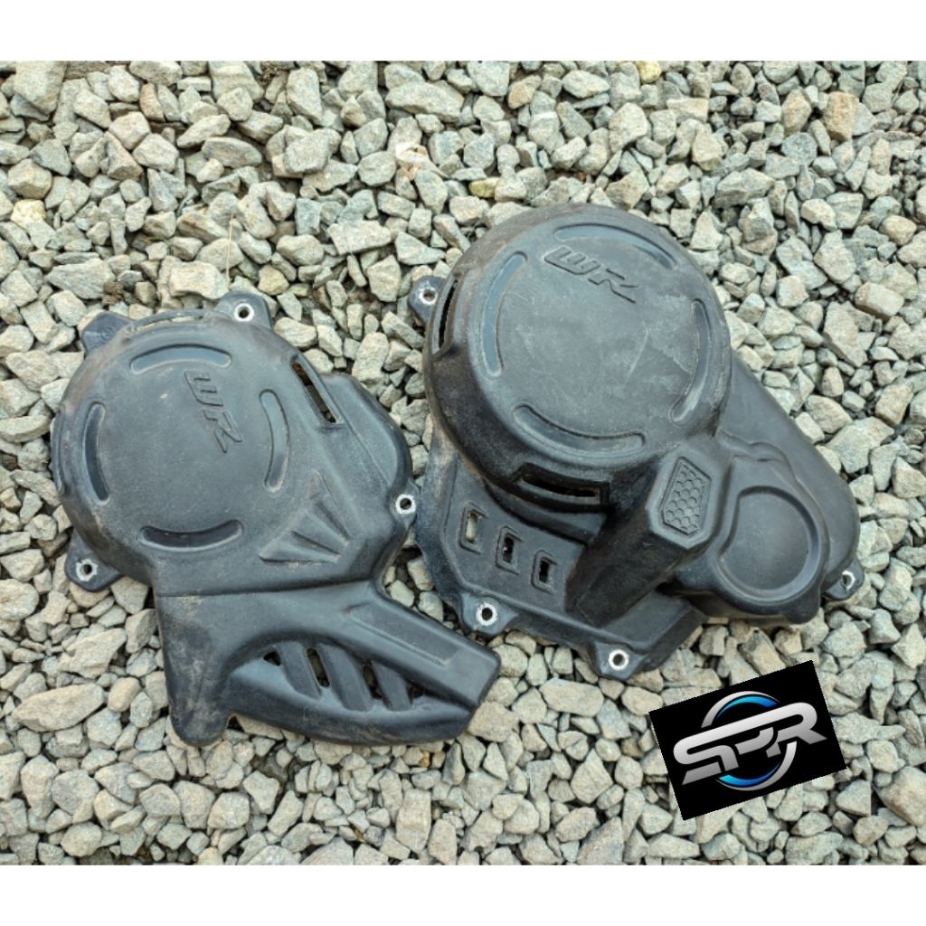 Tutup cover blok mesin engine guard Yamaha WR 155 R Hitam original copotan