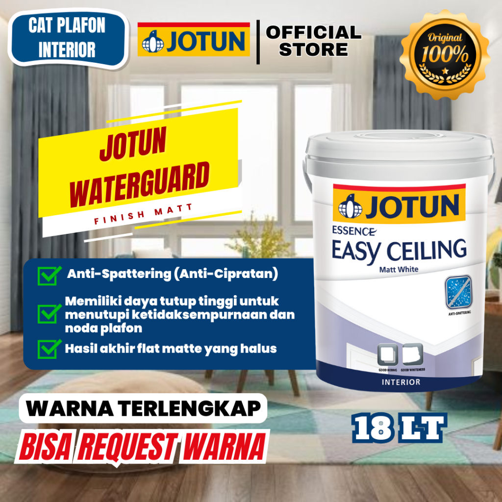 JOTUN ESSENCE EASY CEILING 18L CAT PLAFON JOTUN EASY CEILING WHITE