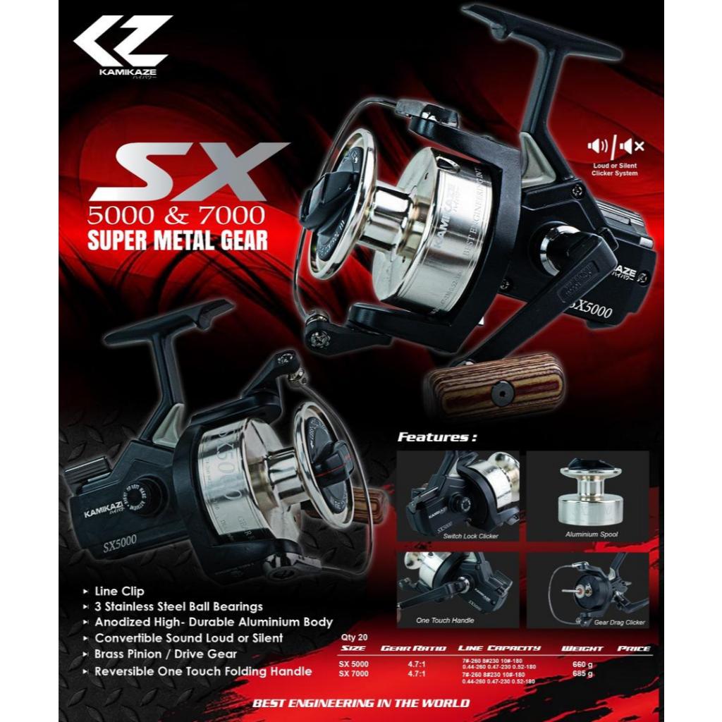 SX 5000 - 7000 Reel Pancing Spinning KAMIKAZE Super Metal Gear