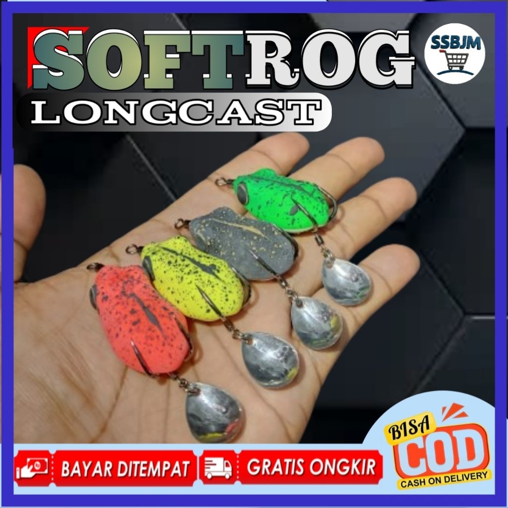 Umpan mancing Sofrog 3.8 cm kodok palsu, casting gabus & toman