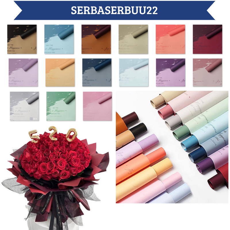 

Isi 20 LEMBAR Flower Wrapping Paper BiColor Cellophane Kertas Buket Bunga Dua Warna Flower Cellophane KB047 SS22