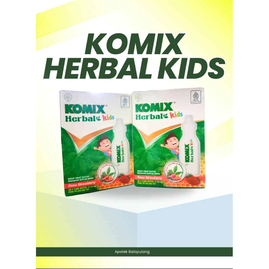 KOMIX Herbal Kids @4 tube botol/box