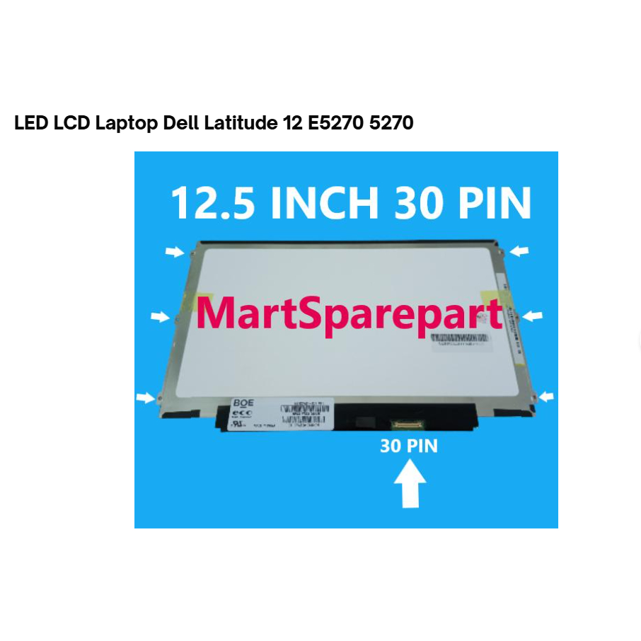 led lcd Dell LATITUDE E7240 E7250 12.5 Inch 30 pin hd