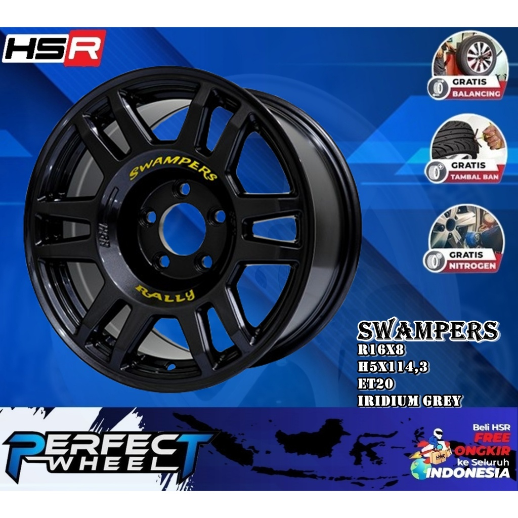 Velg Mobil Offroad Ring 16 Hsr Swampers Velg Modifikasi Terios Innova Ertiga Captiva